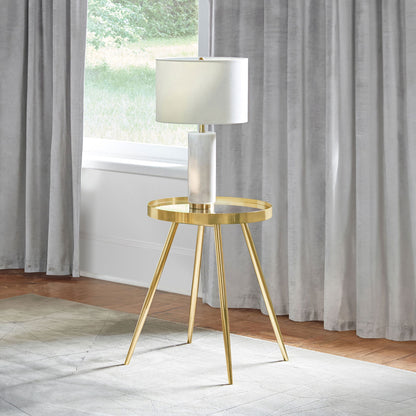 Lymon - Round Top End Table - Gold