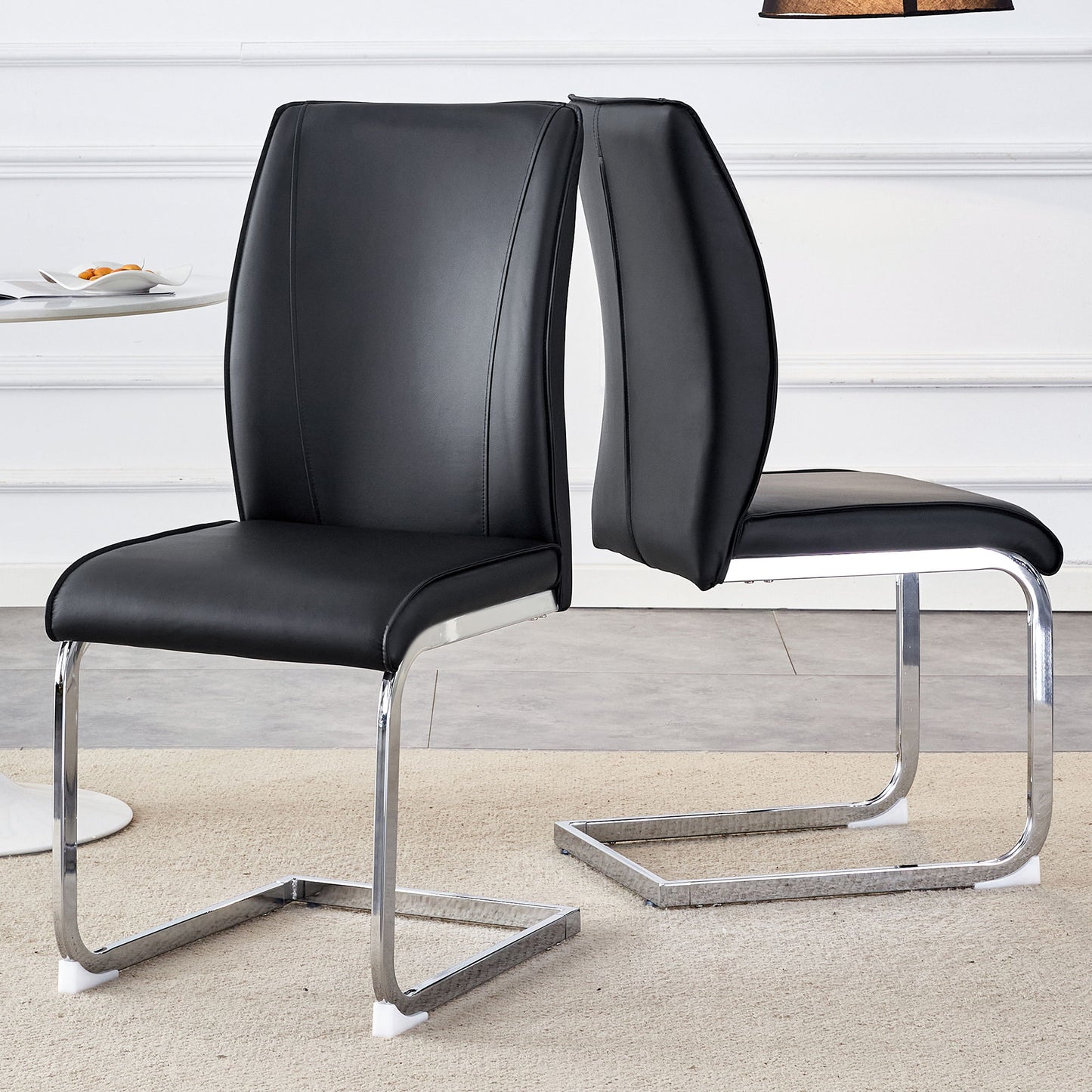 Luxury Simple Arch High Resilience Dining Chair With Arched Leg