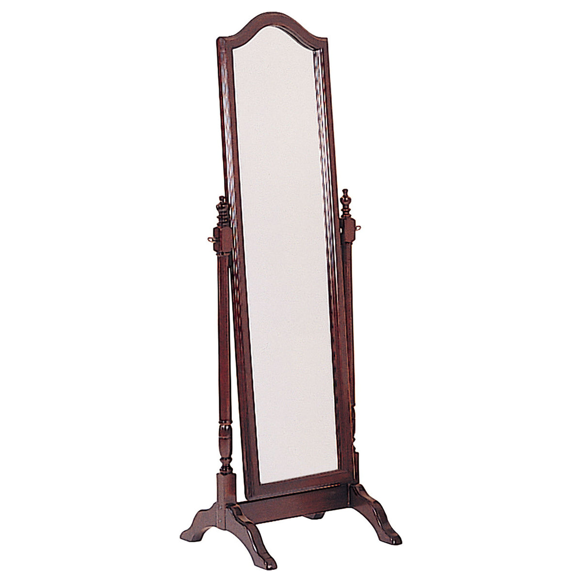 Meriwel - Adjustable Full Length Cheval Mirror With Arched Top - Brown