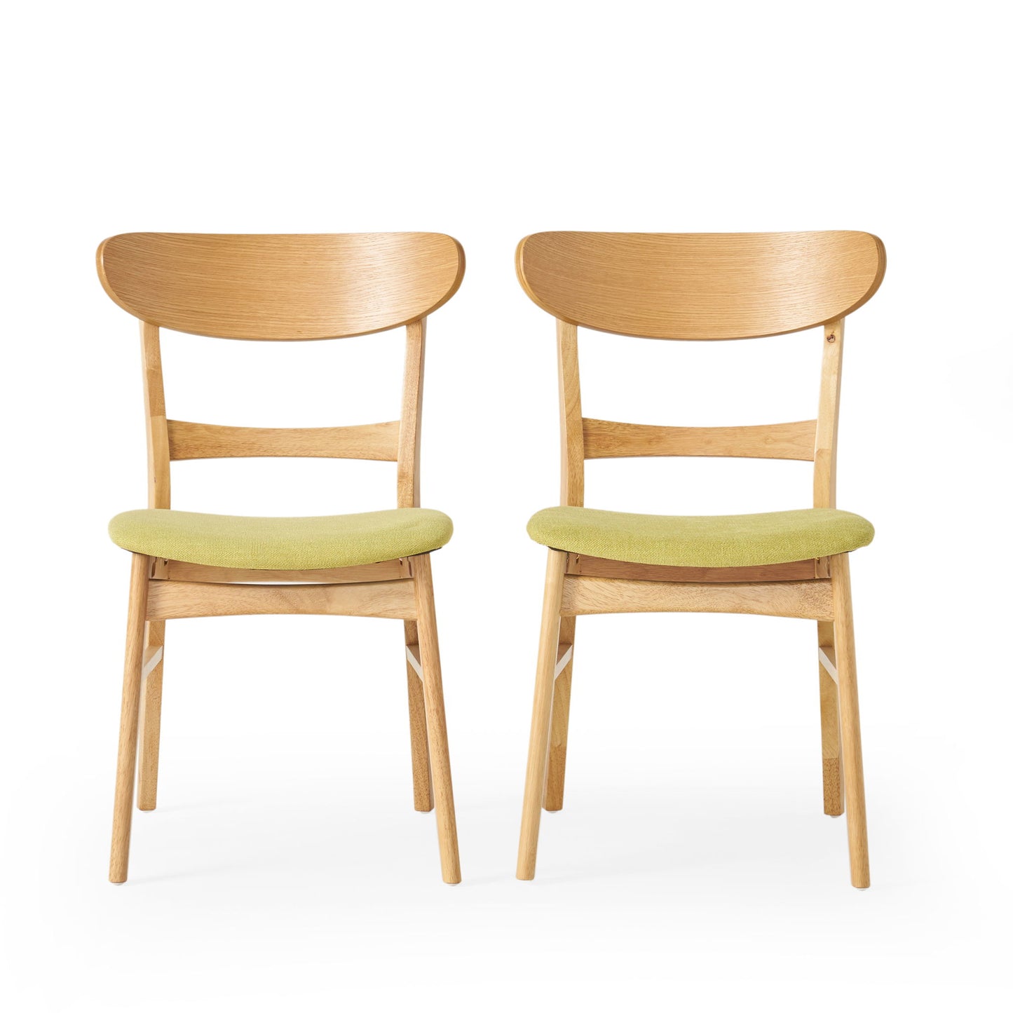 Mid Century Modern Dining Chair With Upholstered Seat And Wood Frame