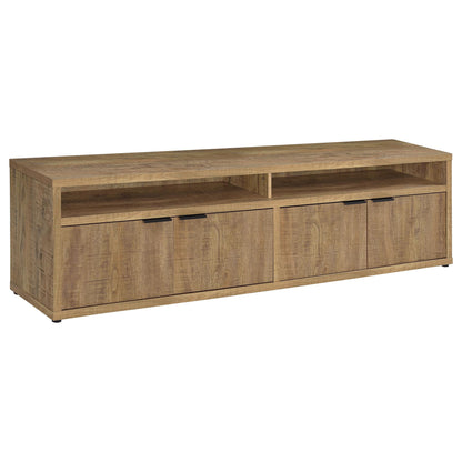 Palmer - 4 Door TV Stand With Open Shelves - Mango Color
