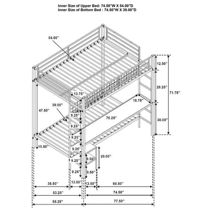 Barham - Workstation Bunk Bed With Integrated Desk