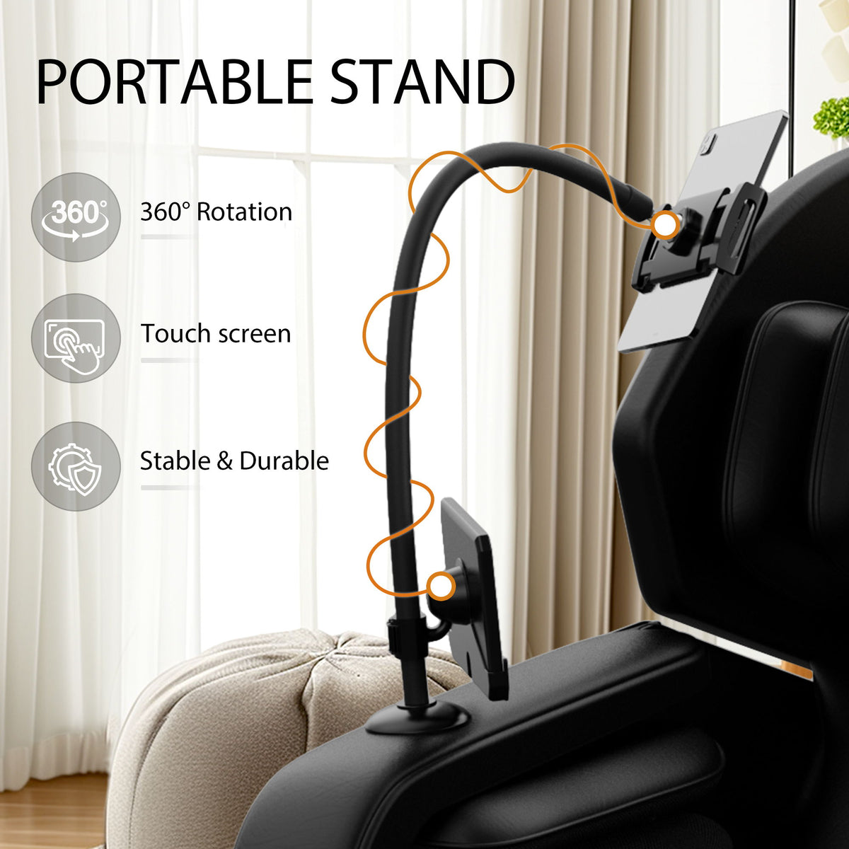 Massage Chair Recliner With Zero Gravity With Full Body Air Pressure - Black / Blue / Gold