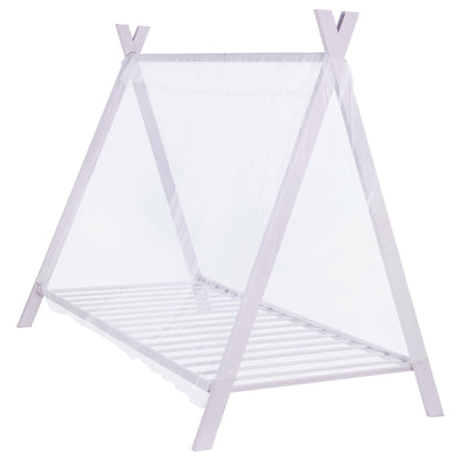 Twin Tent Bed With Whimsical Frame And Adjustable Support - Pink