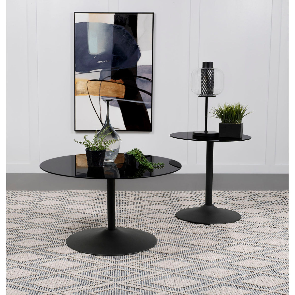 Turpin - 2 Piece Coffee Table Set - Black