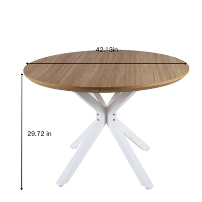 Pedestal Table For Living Room - White / Light Oak