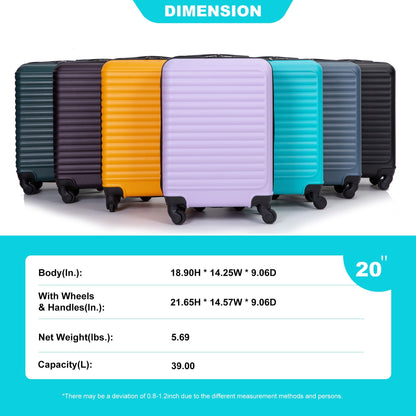 3 Piece Luggage Sets Lightweight Suitcase With Two Hooks, Spinner Wheels, Tsa Lock