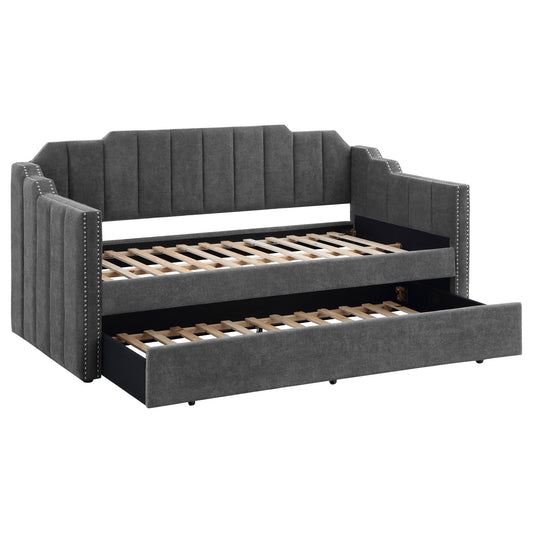 Pressley - Twin Daybed With Trundle - Charcoal