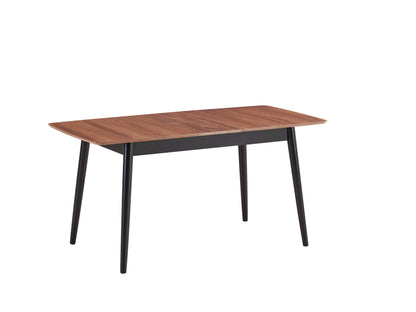 Lanae - Dining Table (Extension Bufferfly Leaf) - Natural / Black