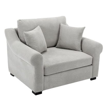 Modern Chenille Oversized Armchair, Chair And A Half, Single Sofa