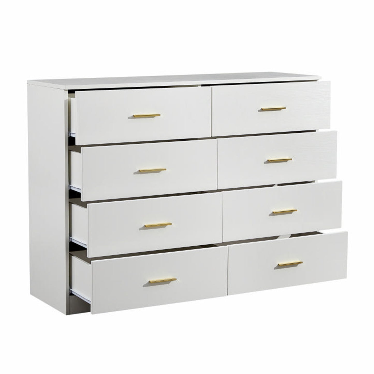 Modern Drawer Dresser For Bedroom, Ample Storage Wide Chest Of Drawers