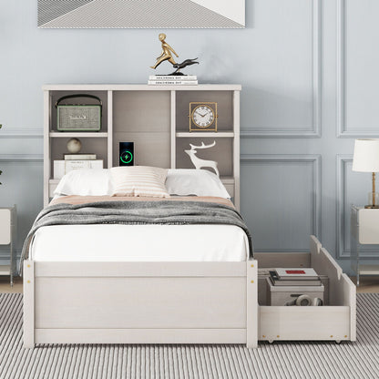 Bed Frame With Built In USB Port And 2 Drawers