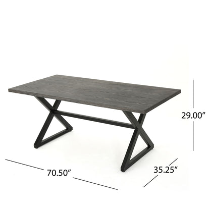 Rolando - Outdoor Aluminum Dining Table With Steel Frame