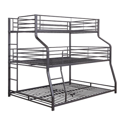 Caius II - Twin Over Full/Queen Bunk Bed - Gunmetal