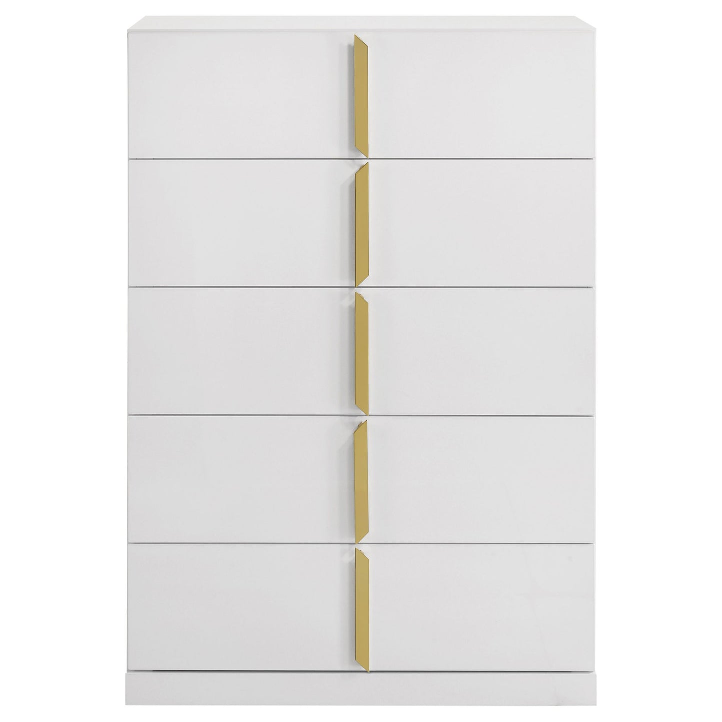 Lauryn - 5 Drawer Bedroom Chest - Gloss White