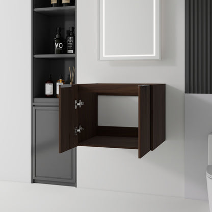 Floating Bathroom Vanity Cabinet With Soft Close Double Doors, Spacious Interior Storage, Wall Mounted, Cabinet Only
