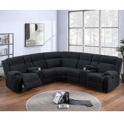 Power Motion Sectional LAF / RAF Loveseat With Console Cup Holders