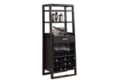 Home Bar Wine Rack Storage Cabinet - Espresso