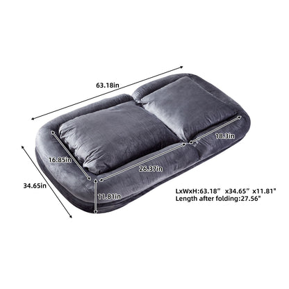 Contemporary Folding Sofa Chair With 5 Adjustable Positions For Gaming, Meditation, And Relaxation