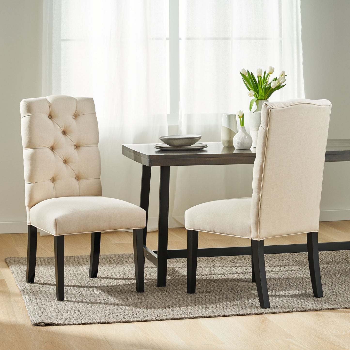 Harding - Tufted Dining Chair (Set of 2) - Natural