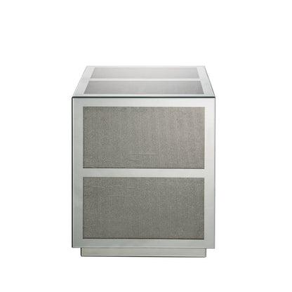 Lavina - End Table - Mirrored & Faux Diamonds