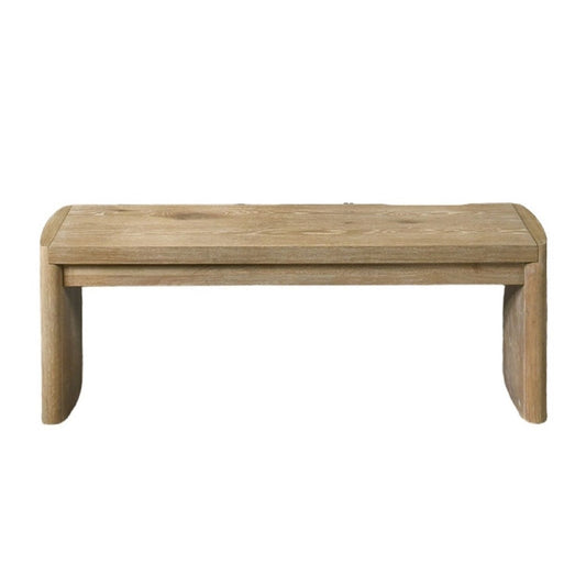 Upholstered Bench For Dining Room - Oak