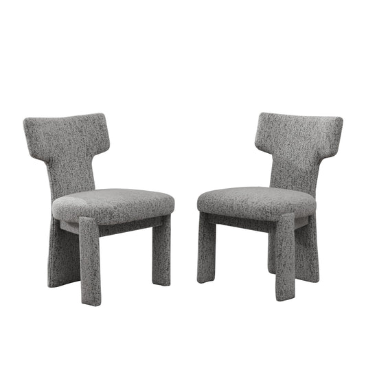 Armless Curved Back Accent Chairs (Set of 2)