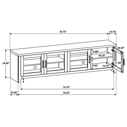 Trowbridge - 4 Door TV Stand - Oak