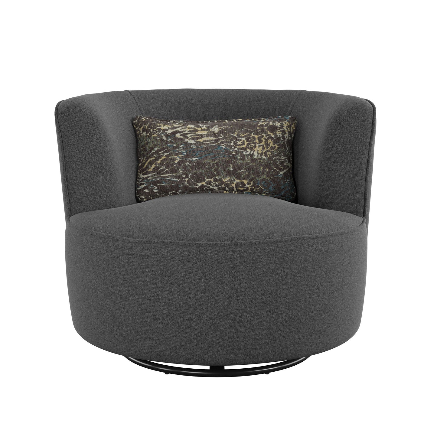 Benz - Swivel Glider Accent Chair - Gray