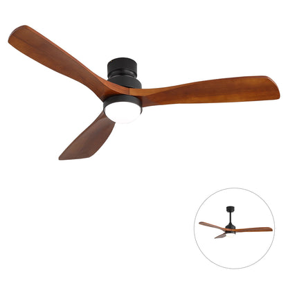 52" Ceiling Fan With Dimmable LED Light, 6 Speed DC Motor, 3 Blades