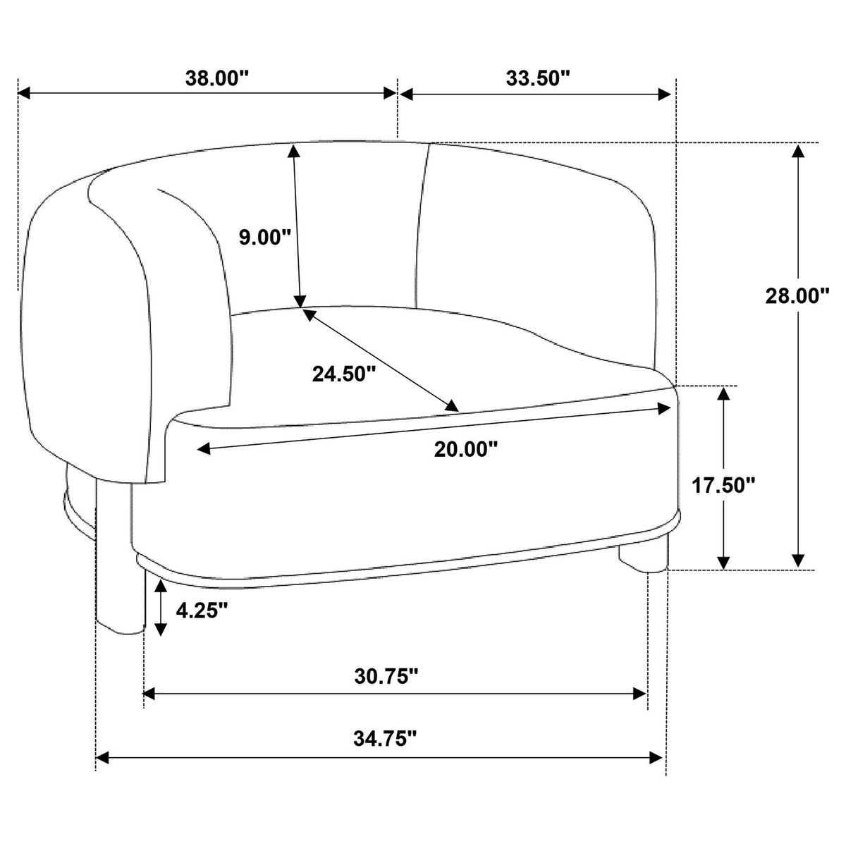 Kensing - Barrel Back Accent Chair