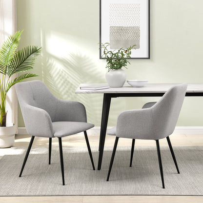 Contemporary Upholstered Woven Dining Chairs