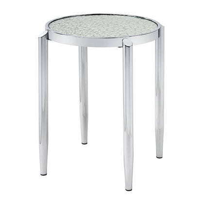 Abbe - End Table - Glass & Chrome