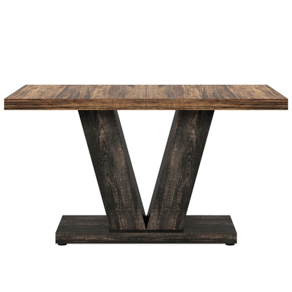 Dining Table With Pedestal Base For 4 - 6 People