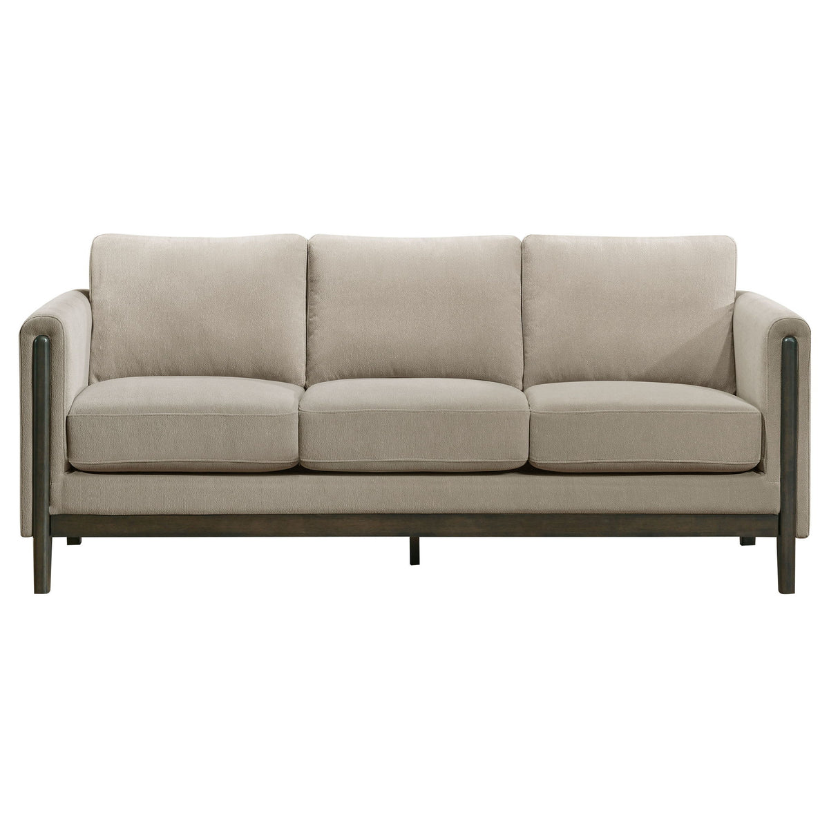 Fisher - Upholstered Panel Arm Sofa - Taupe