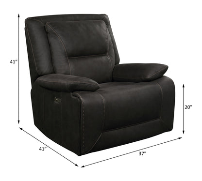 Neely - Power Motion Glider Recliner - Charcoal Fabric