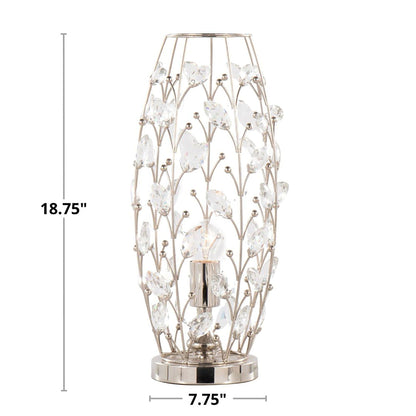 Crystal - Buds Contemporary Uplight Lamp - Nickel