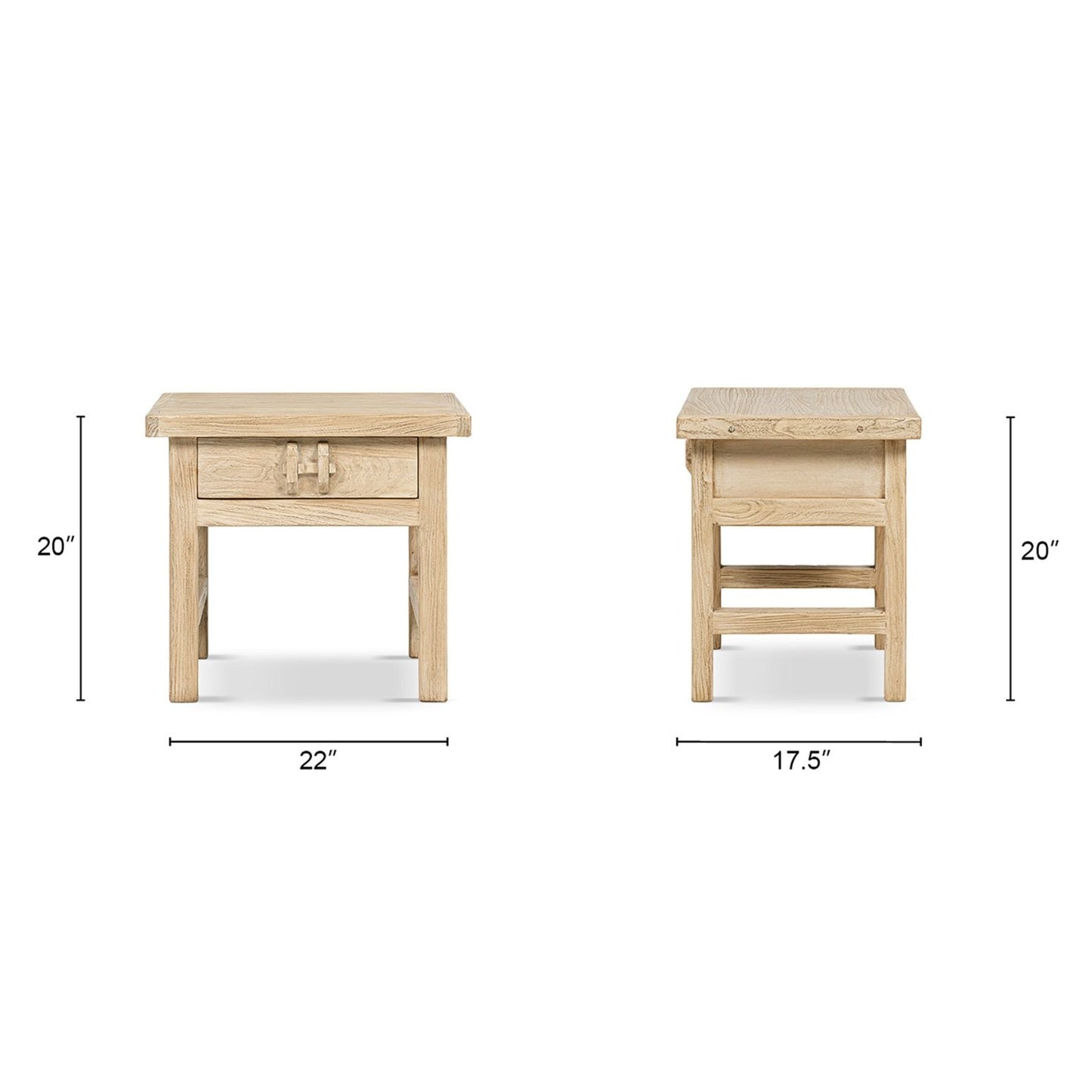 Rowan - Side Table With Drawer - Light Brown