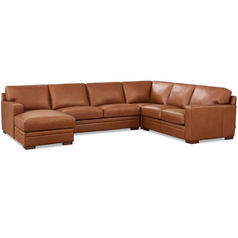 Dillon - Leather Left Chaise Sectional