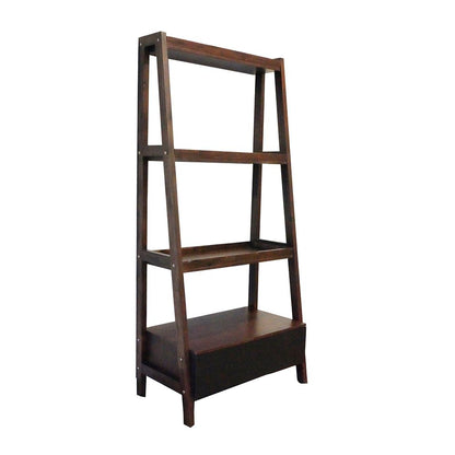 Ladder Shelf, Ladder Style Display Shelf - Natural Wood / Brown