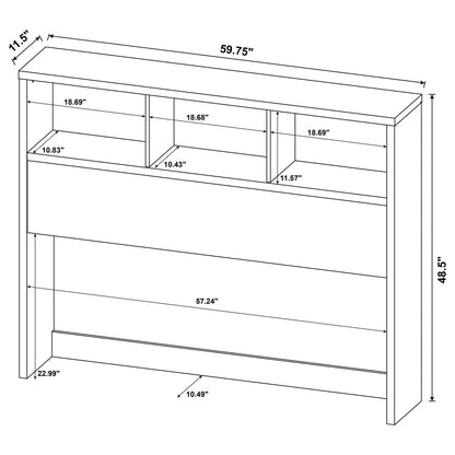 Geary - Bookcase Headboard With Open Cubbies