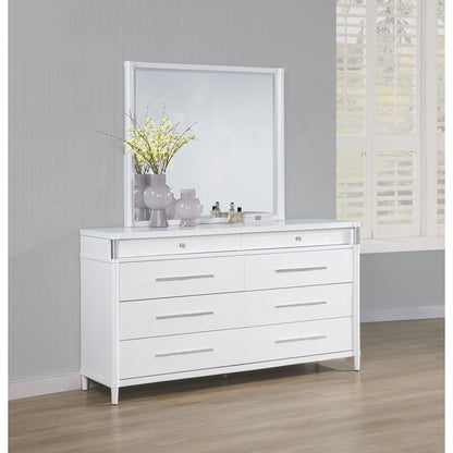 Robinson - 8 Drawer Dresser With Mirror - White