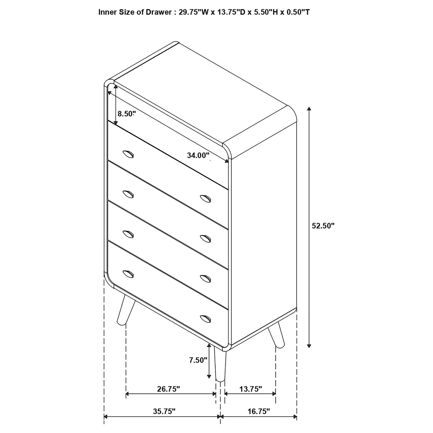 Winston - 5 Drawer Chest