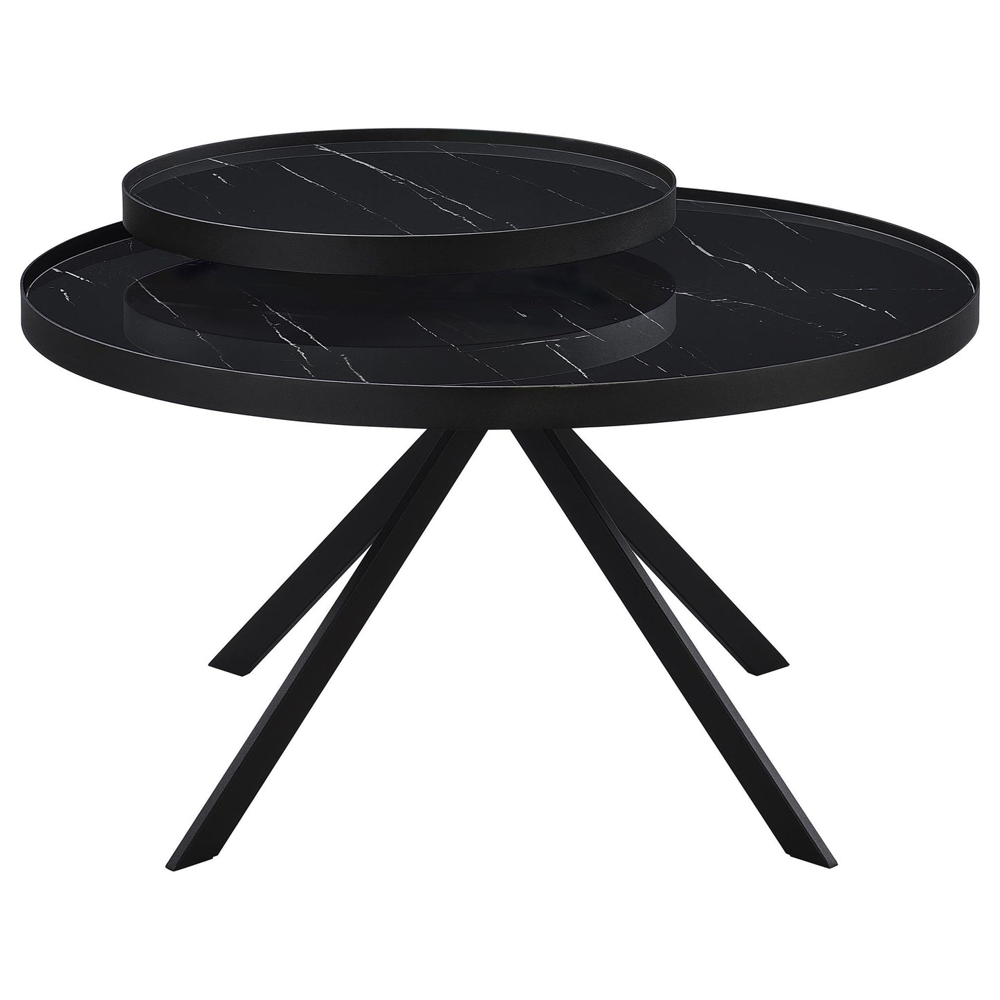 Shayne - Round Top Coffee Table With 2 Tier Design
