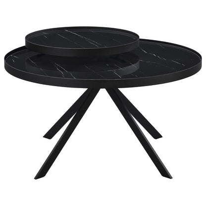 Shayne - Round Top Coffee Table With 2 Tier Design