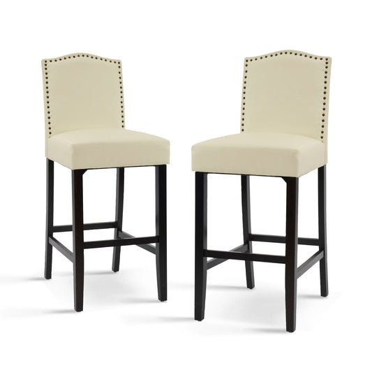 Counter Height Upholstered Bar Stools (Set of 2)