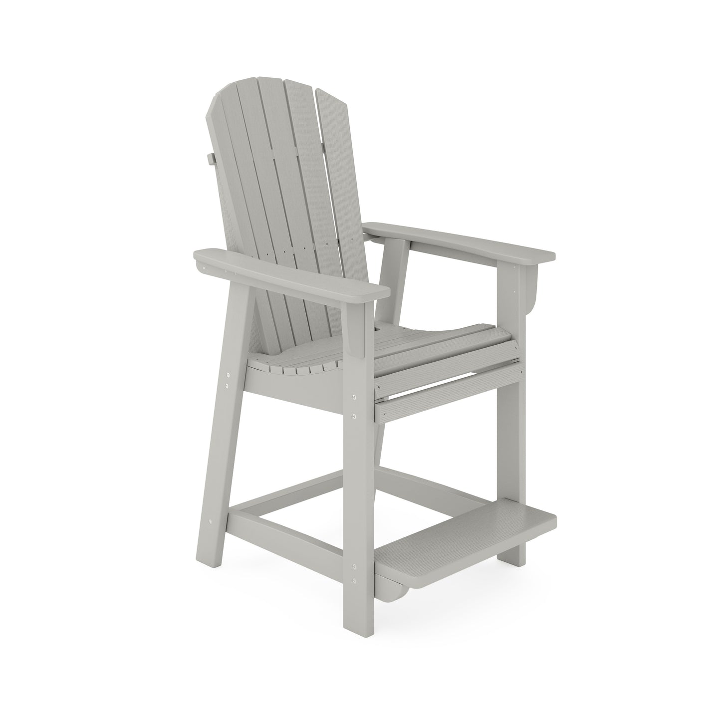 Adirondack Style Counter Chair Stylish HDPE Poly Lumber For Dining, Patio, And Garden Comfort