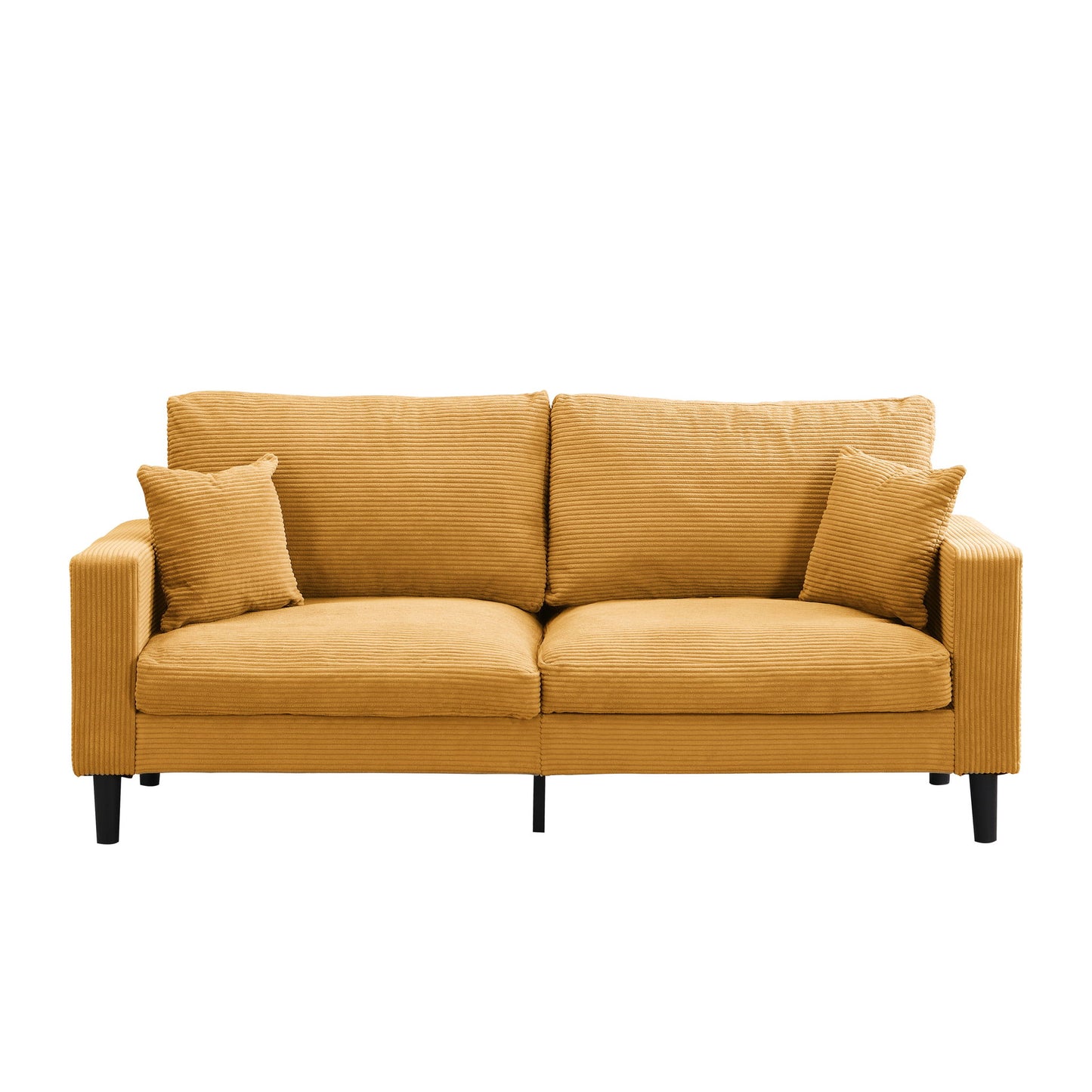 Modern Upholstered 3 Seat Sofa, High Resilience