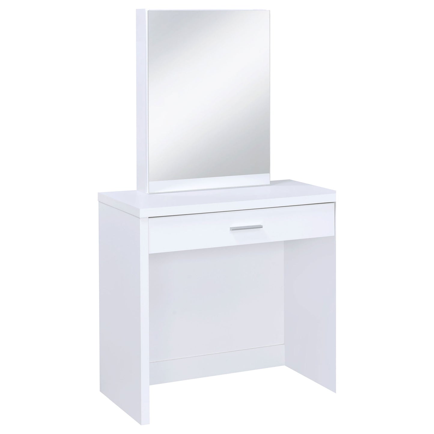 Walsh - Makeup Vanity Table With Mirror And Stool - White