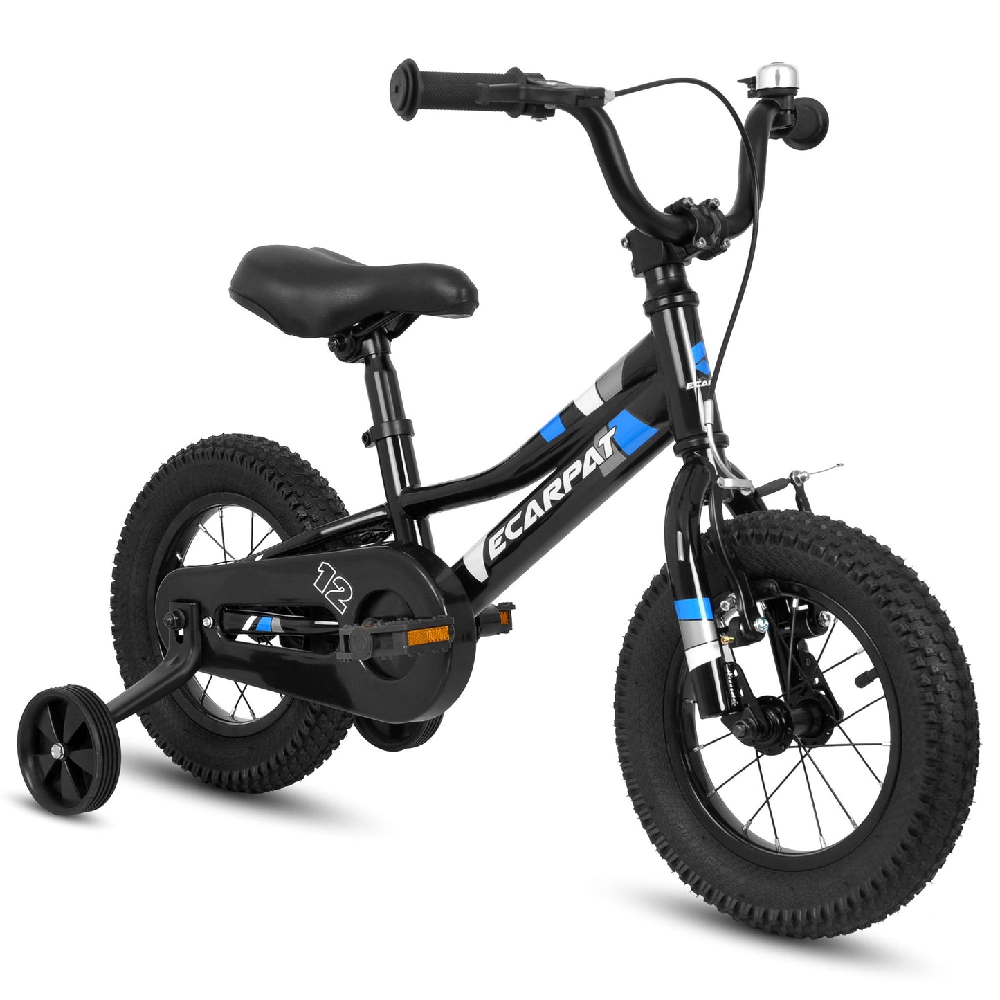 A12117 Kids' Bike 12" Wheels, 1 Speed Boys Girls Child Bicycles For 2 - 3 Years, With Removable Training Wheels Baby Toys, Front V Brake, Rear Holding Brake